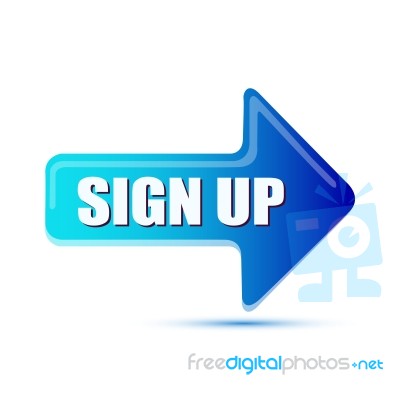 Sign Up Arrow Stock Image