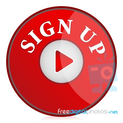 Sign Up Button Stock Image