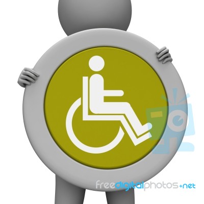 Sign Wheelchair Means Hospital Handicap And Advertisement Stock Image