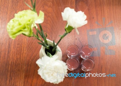 Signature Drink Of Rose Mocktail Stock Photo