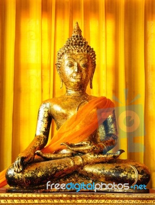 Sihing Buddha, The Ancient Buddha Of Thailand Stock Photo