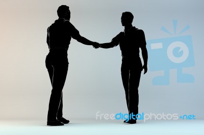 Silhouette 3D Stock Image