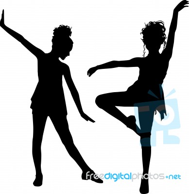 silhouette Ballerina Stock Image