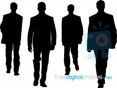 Silhouette Fashion Men Stock Image