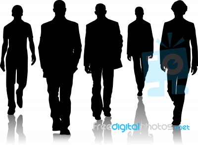 Silhouette Fashion Men Stock Image