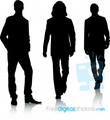 Silhouette Guys Stock Image