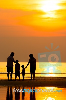 Silhouette Life Stock Photo