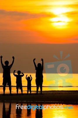 Silhouette Life Stock Photo