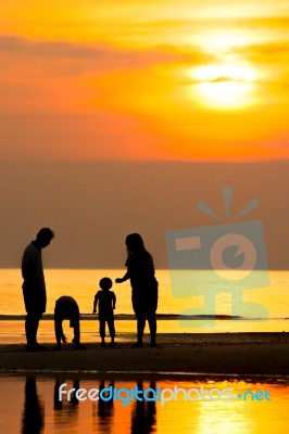 Silhouette Life Stock Photo