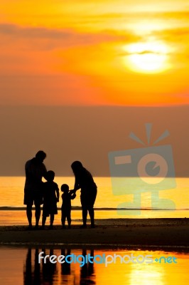 Silhouette Life Stock Photo