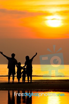 Silhouette Life Stock Photo