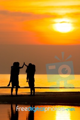 Silhouette Life Stock Photo