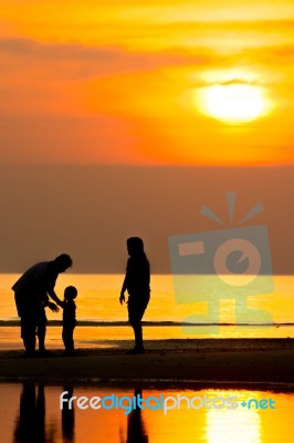 Silhouette Life Stock Photo