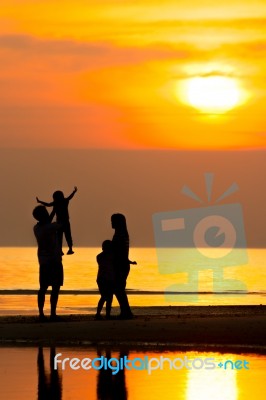 Silhouette Life Stock Photo