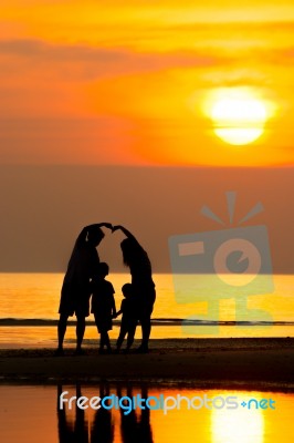 Silhouette Life Stock Photo