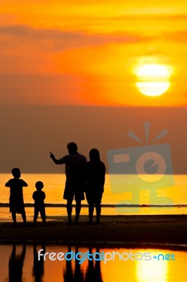 Silhouette Life Stock Photo