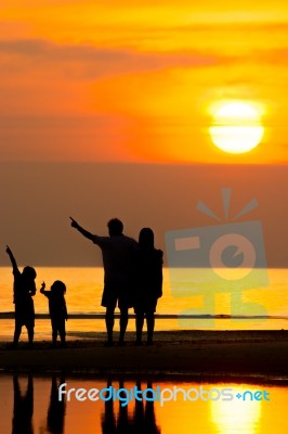 Silhouette Life Stock Photo