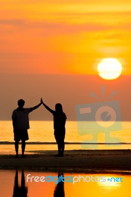 Silhouette Life Stock Photo