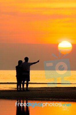 Silhouette Life Stock Photo