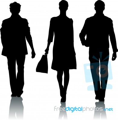 Silhouette People Stock Image