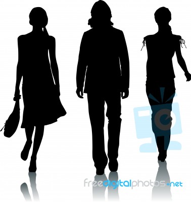 Silhouette People Stock Image