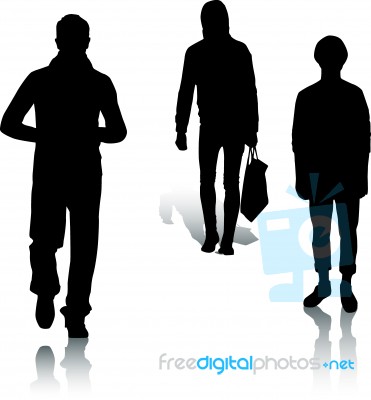 Silhouette People Stock Image