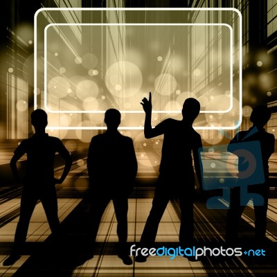 Silhouette Teamwork People Stock Image