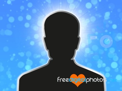 Silhouettes Of A Man Stock Image