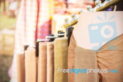 Silk Dress In Thailand Stock Photo