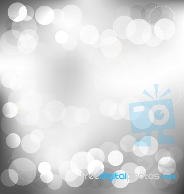 Silver Elegant Abstract Background With Bokeh Lights Stock Image