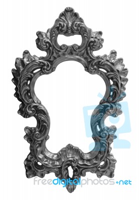 Silver Frame Stock Photo