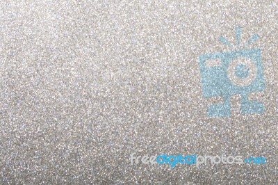 Silver Glitter Background, Defocused Stock Photo