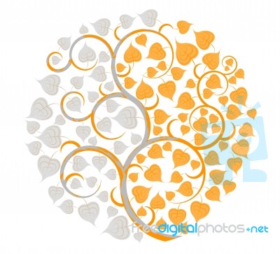 Silver Leaf And Gold Stock Image