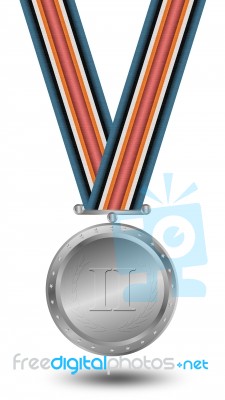 Silver Medal Stock Image