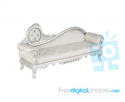 Silver Sofa Stock Photo