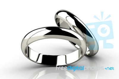 Silver Wedding Ring Stock Image