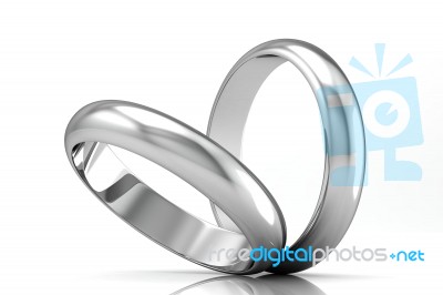 Silver Wedding Ring Stock Image