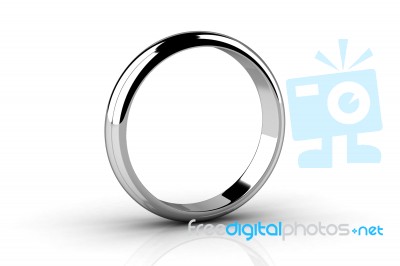 Silver Wedding Ring Stock Image