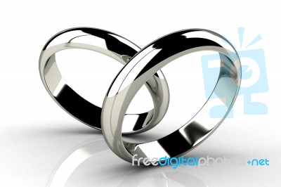 Silver Wedding Ring Stock Image