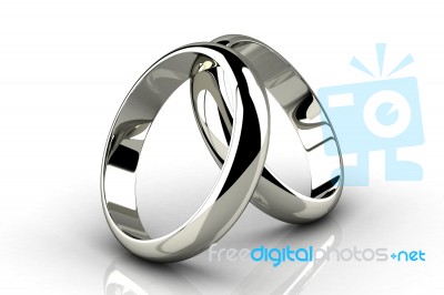 Silver Wedding Ring Stock Image