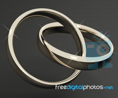 Silver wedding ring Stock Image