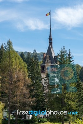 Sinaia, Wallachia/romania - September 21 : Exterior View Of Pele… Stock Photo