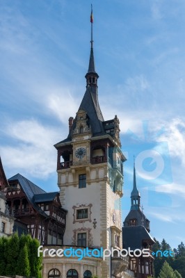 Sinaia, Wallachia/romania - September 21 : Exterior View Of Pele… Stock Photo