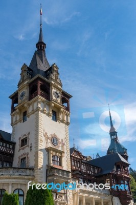 Sinaia, Wallachia/romania - September 21 : Exterior View Of Pele… Stock Photo