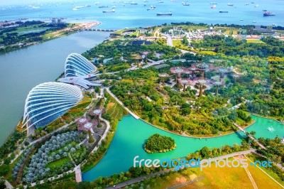 Singapore - Feb 10 , 2017 : Super Tree In Garden By The Bay, Singapore Stock Photo