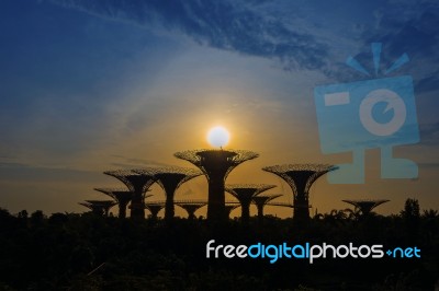 Singapore - Feb 11 , 2017 : Super Tree In Garden By The Bay, Singapore Stock Photo