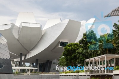 Singapore - February 3 : View Of The Artscience Museum In Singap… Stock Photo