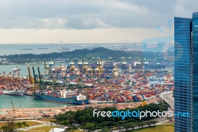 Singapore Skyline Stock Photo