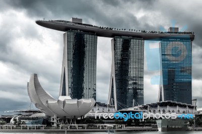 Singapore Skyline Stock Photo