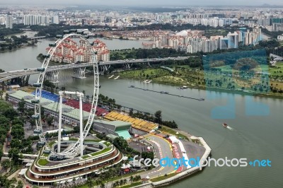 Singapore Skyline Stock Photo